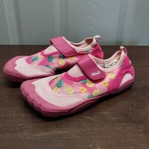 Newtz Girls' Kids' Size 13/1 Pink Tropical Fruit Pineapple UPF 50+ Water Shoes